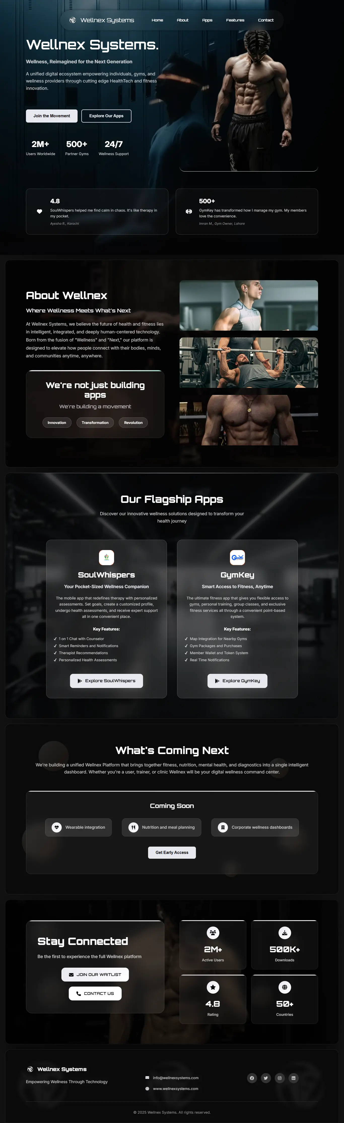 Wellnex Systems Gym Website